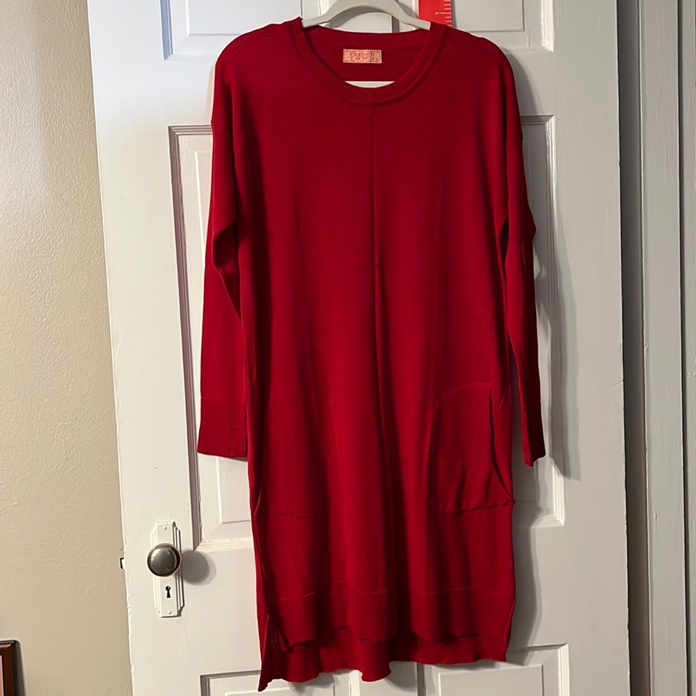 Red Sweater Dress, lightweight. NWOT